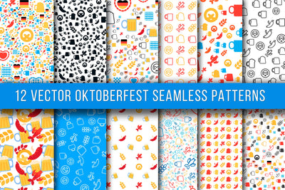 12 Oktoberfest Seamless Patterns — Patterns preview